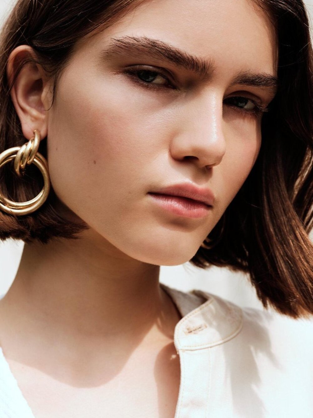 NEW Free People Knock Knock Gold Hoop Earrings